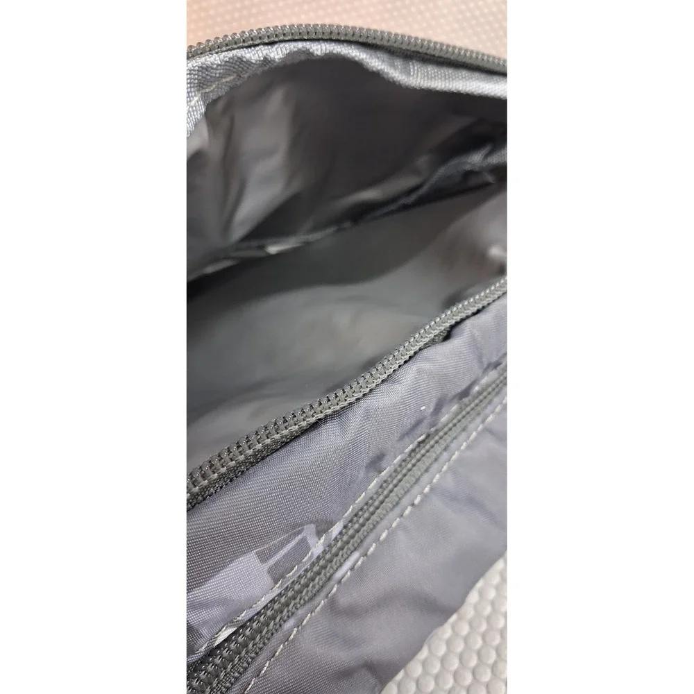Kids Construction Vehicle Toiletry Bag Gray Excavator Crane Travel Pouch Zipper